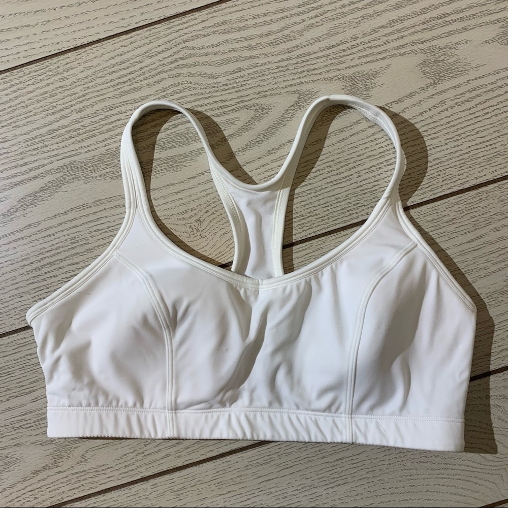 Bali White Racerback Sports Bra